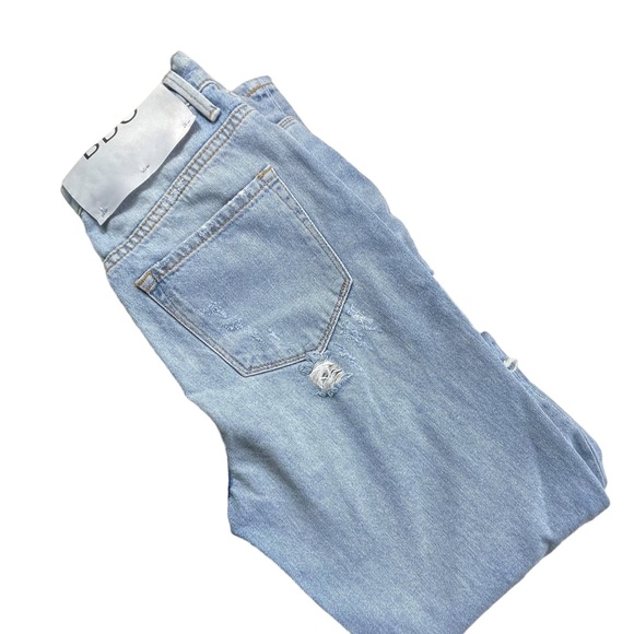 BDB Mom High Rise Distressed with holes Blue Jeans Womens Size 25 - Picture 13 of 14